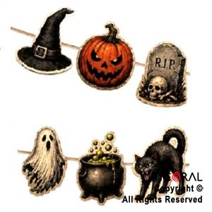 HALLOWEEN BANDERIN CRIATURAS DE TERROR